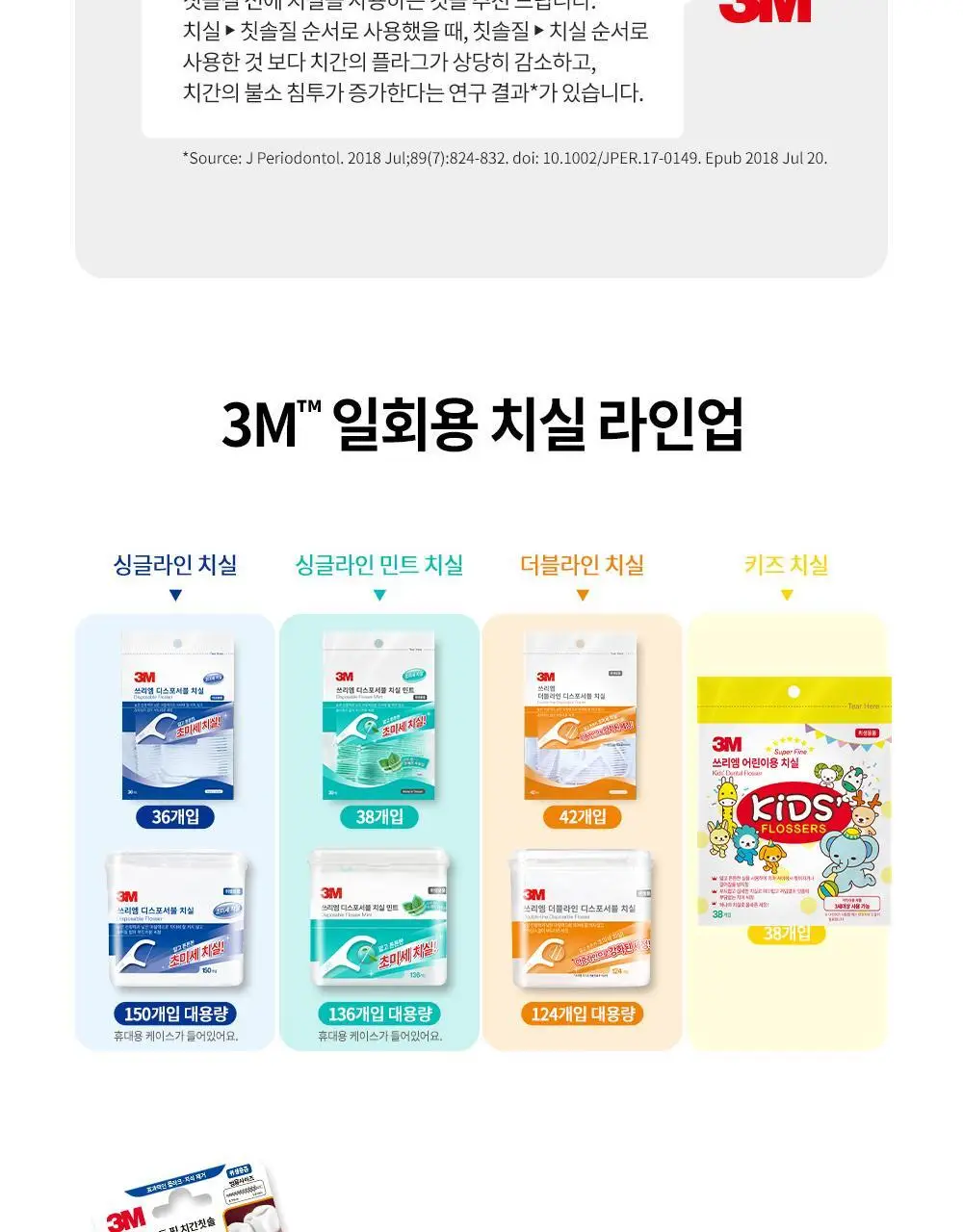 [NEW/휴대용케이스증정] 3M 싱글라인 치실 민트향 (136입) 알뜰팩 상세페이지 6